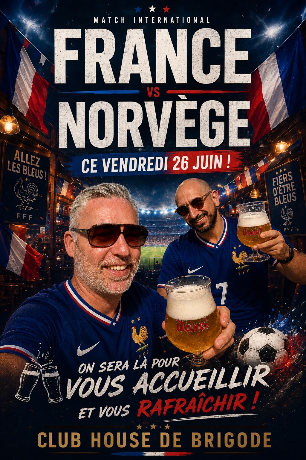 Diffusion du match France – Norvège au CSB Brigode